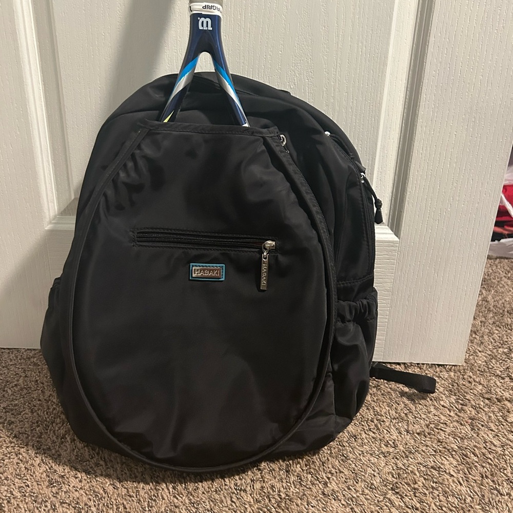 Hadaki Black tennis, pickleball,racket ball Backpack